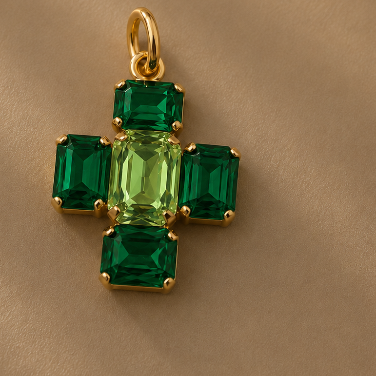 Charm Cruz Esenza Maxi de cristales, vista 7 - Alma de Plata