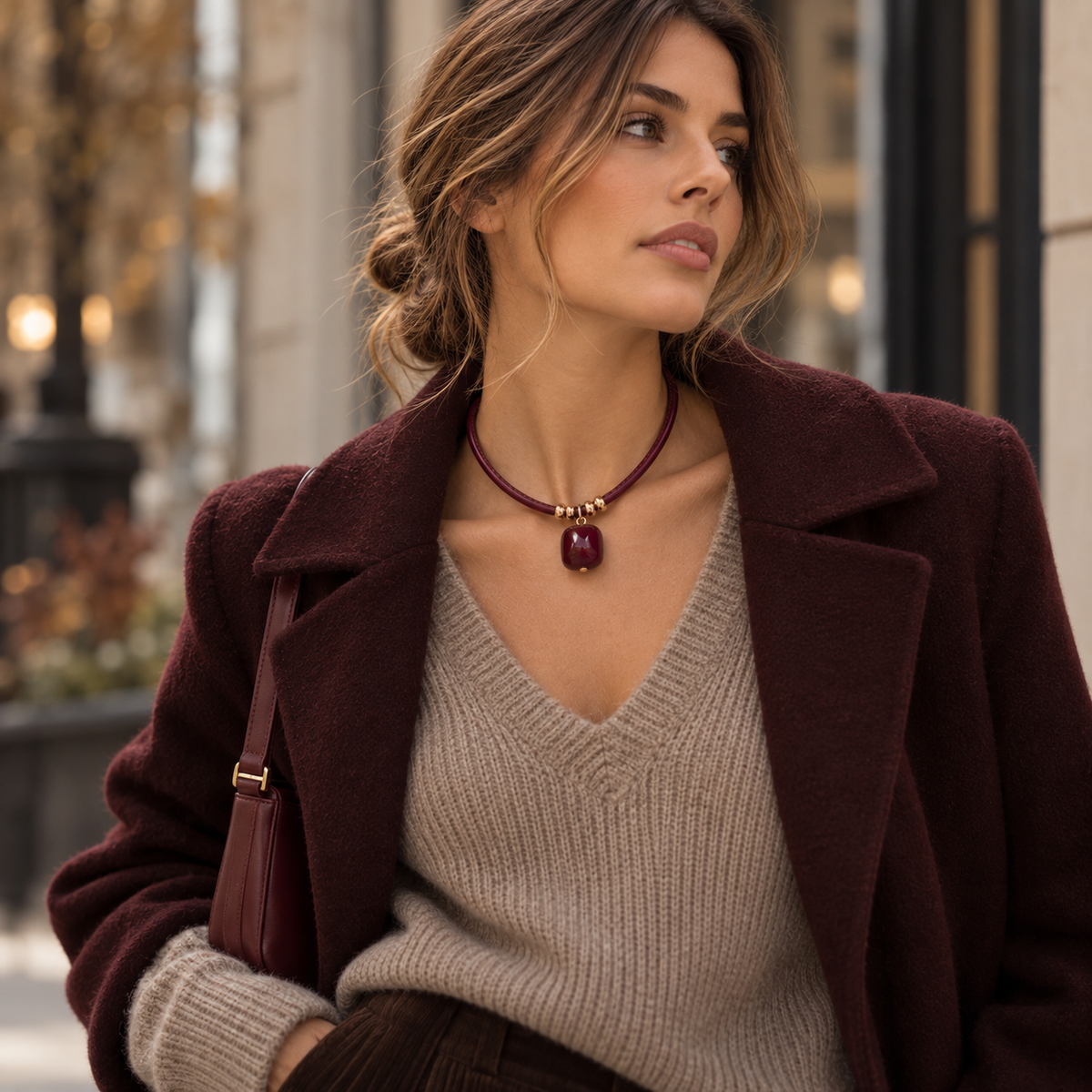COLLAR PIEDRA GRANA