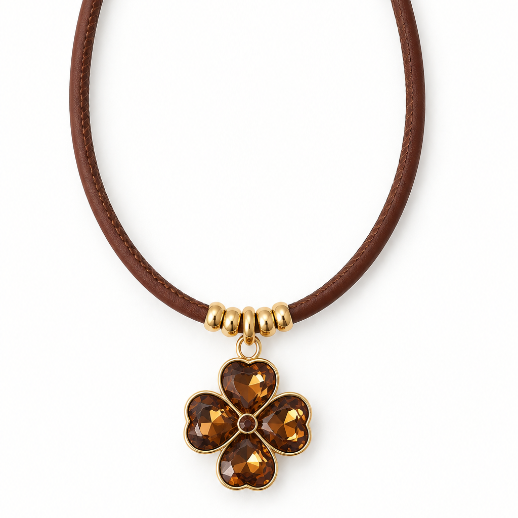 PACK COLLAR POLIPIEL + CHARM TRÉBOL