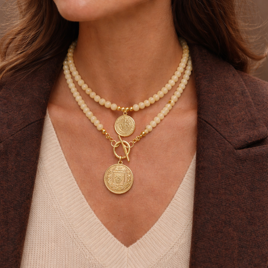 COLLAR MEDALLA MARINA