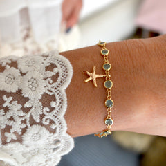 PULSERA COSMOS ESMERALDA CELESTE