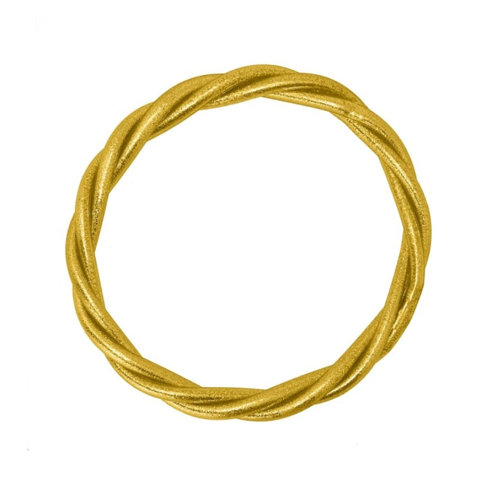 BRAIDED GOLD LEAF BRACELET 