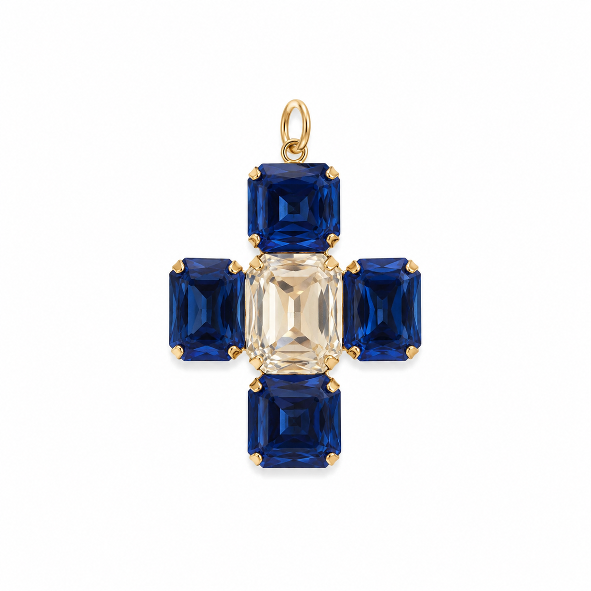 Charm Cruz Esenza Maxi de cristales - Alma de Plata