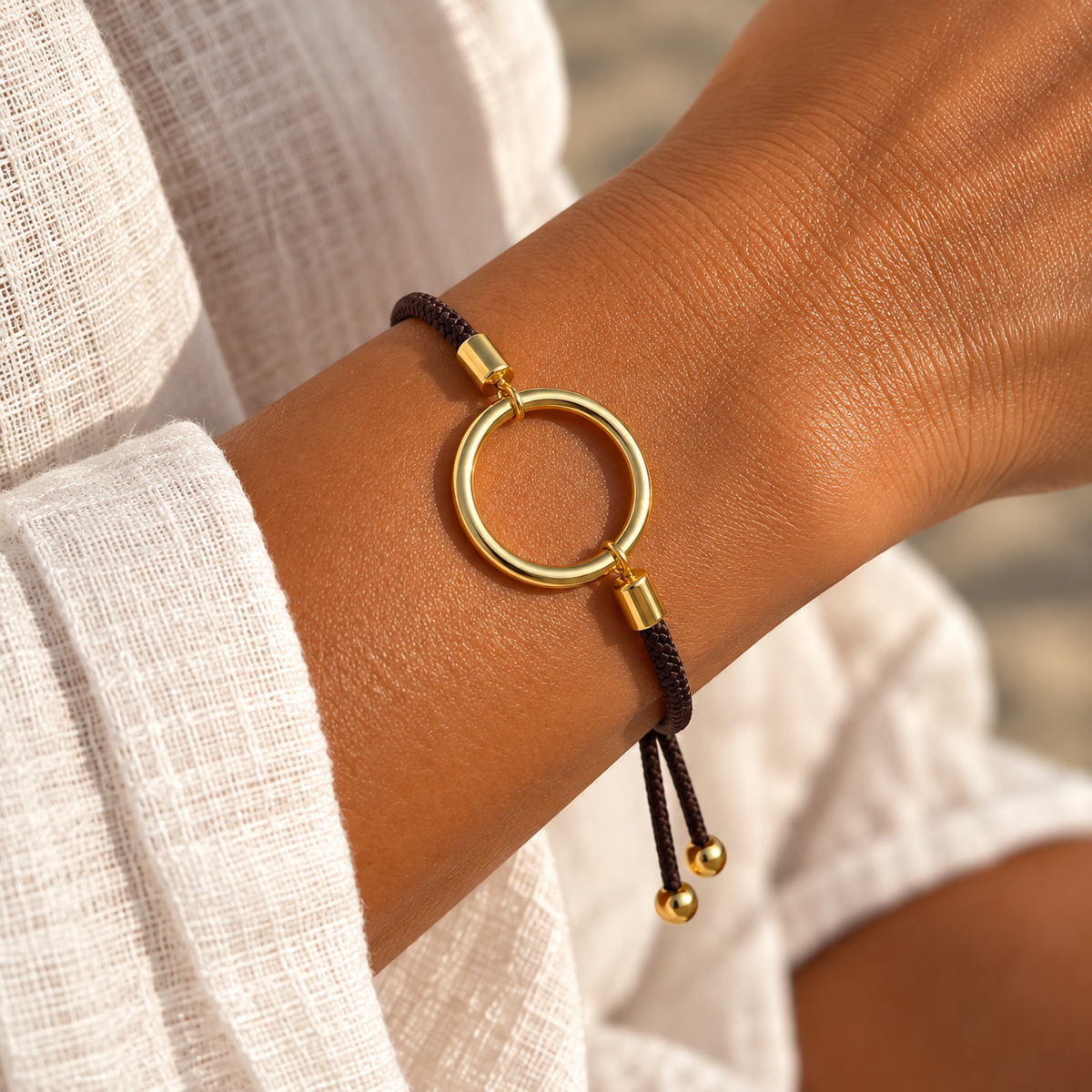 PULSERA CIRCULO DORADO