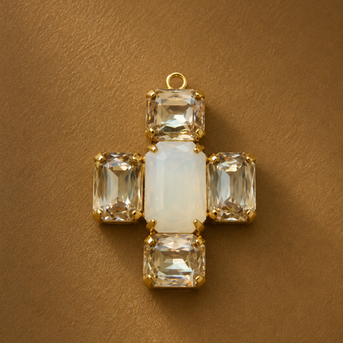 Charm Cruz Esenza Maxi de cristales, vista 8 - Alma de Plata